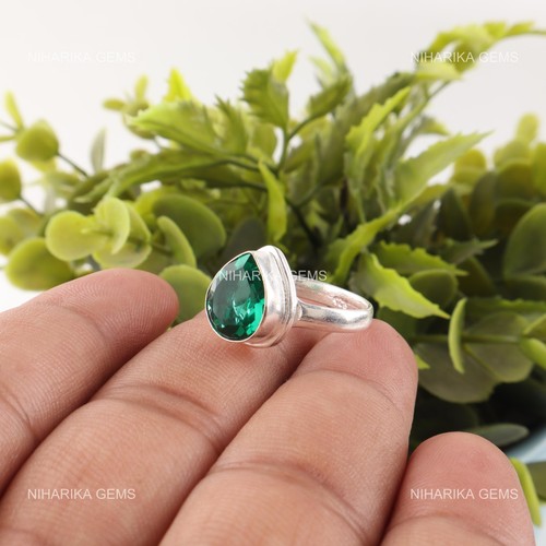Argent sterling vert émeraude - sterling,