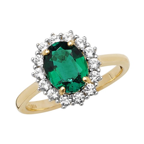 Bague solitaire jaune - bague, 9