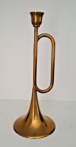 Brass metal bugle - metal, candle
