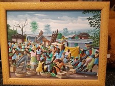  Tableau Haïtien Art Naïf 