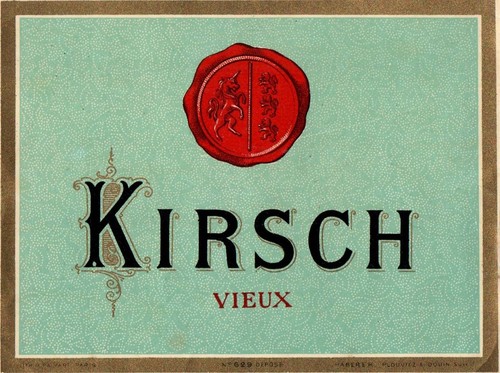 Etiquette ancienne kirsch - ancienne,