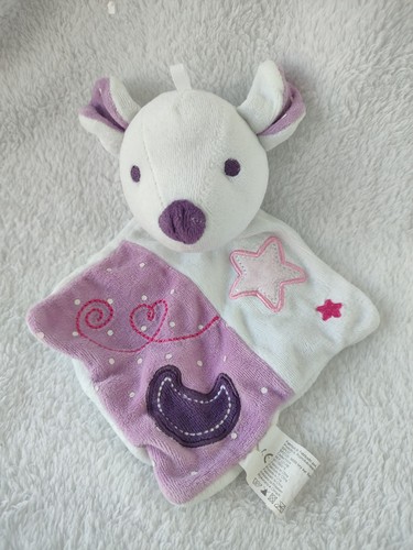 Doudou plat souris blanc - doudou,