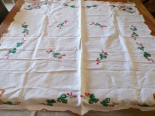 Linge ancien Nappe en  lin