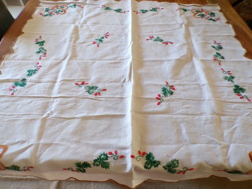 Linge ancien nappe lin - en,