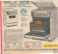 Publicité 1964 - Cuisinière à gaz - Manu France