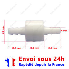 Soupape Clapet Anti retour à sens unique valve eau huile lave glace : 6mm 