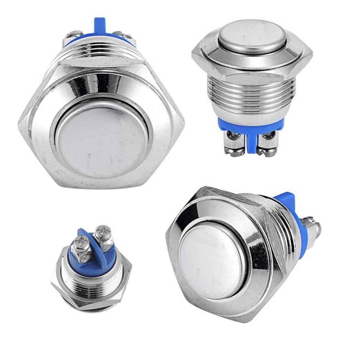 2pcs 12v bouton - poussoir, 16mm