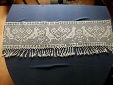 N05 Rideau brise bise coton au crochet L117xh38cm VINTAGE half curtain crocheted