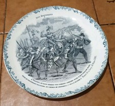 ANCIENNE ASSIETTE HB & Cie TERRE de FER MOTS HISTORIQUES HENRI IV D