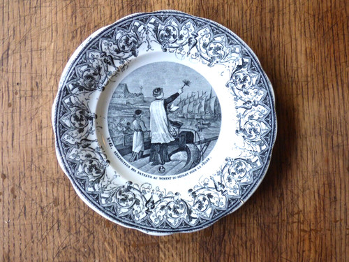 Assiette parlante creil - assiette,