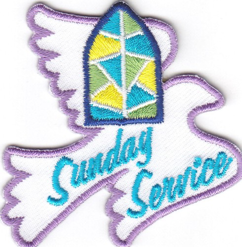 Sunday service iron patch - service, on