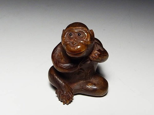 Ancien singe japonais netsuke - ancien,