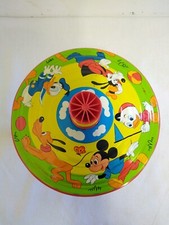 Jouet Ancien Mickey Toupie / Jouet Mécanique En Fer - Walt Disney