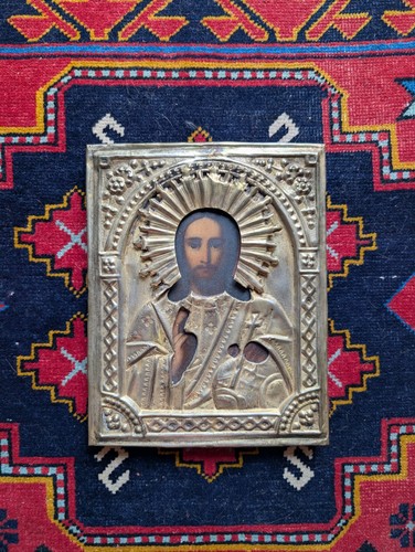 Ancienne icône russe christ - ancienne,