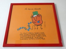 Cadre Shadok – "La devise Shadok" – Humour & Décoration – 27,5 x 27,5 cm