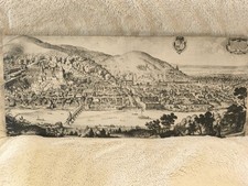 Cadre impression sur tissu , panorama ville Heidelberg Germany
