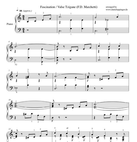 Fascination klavier partitions - fascination,