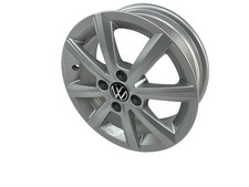1x VW Alliage Merano Jante 14 Pouces 5Jx14 ET35 Original Up! Argent Diamant Alu