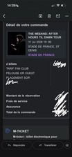 2 Places de concert the Weeknd