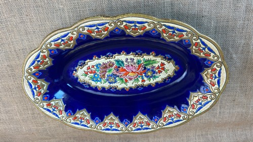 Plat ovale émaux longwy - plat,