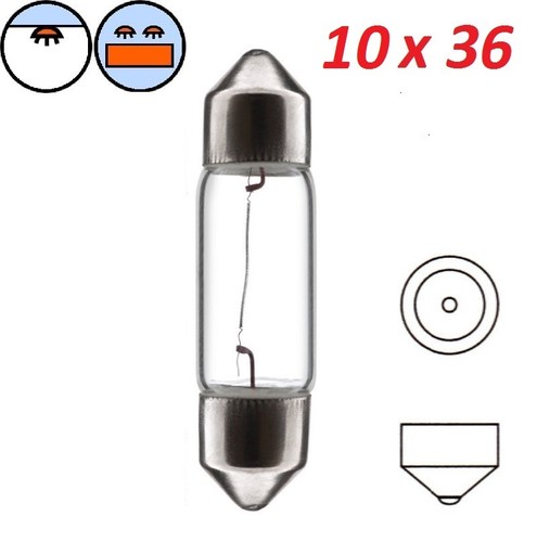 Ampoule navette 12v - ampoule, sv8.5