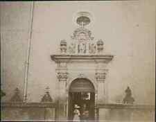 France, Fronton d'une porte d'église Vintage citrate print Tirage 