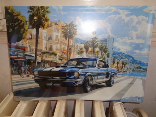 Plaque tole metal ford - plaque, mustang