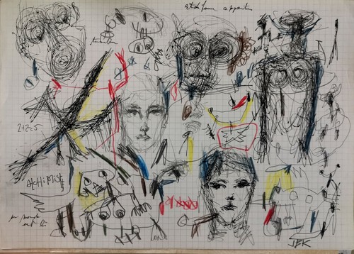 Peinture dessin art brut - peinture,,