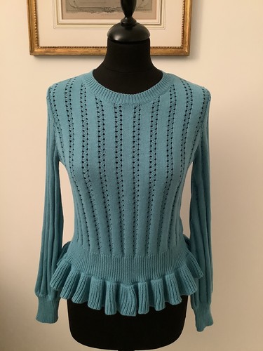 Sublime pull bleu ajouré - ,