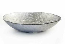 Bol Rond Verre Feuille Argenté