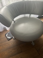 Fauteuil en Cuir Beige Design