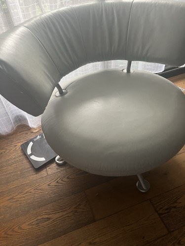 Fauteuil cuir beige design - en,