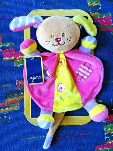 Doudou plat lapin chien - an,