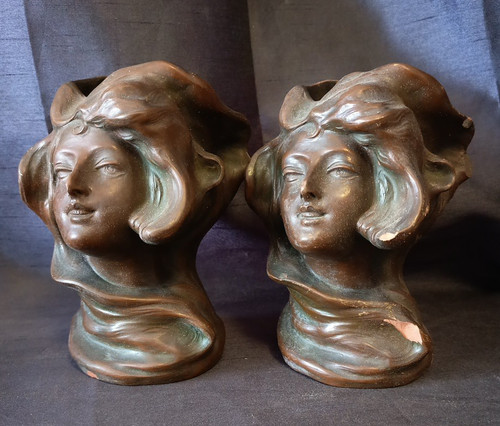Paire ancien vase art - d'ancien,