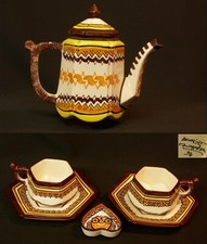 AA 1940 théière paire déjeuner petit beurrier Henriot Quimper céramique émaillée