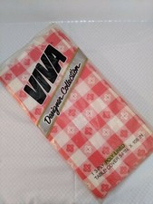 Vintage Viva Gingham Picnic Tablecloth Table Cover  3-ply Poly Lined Leakproof