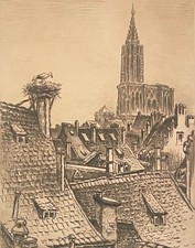 Strasbourg les toits 1947
