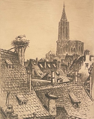 Strasbourg les toits 1947