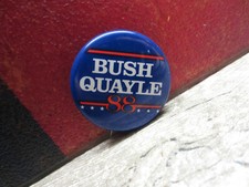 Bush Quayle 88 Campaign Button Original Vintage