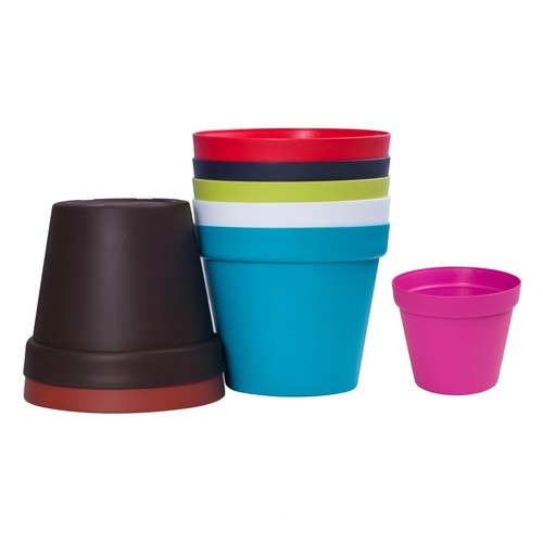 Pot fleur plastique - de,