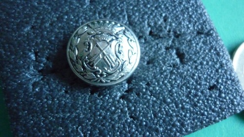 Ancien bouton metal argente - argente, /