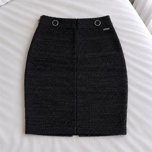 Guess jupe crayon tweed - crayon, noir