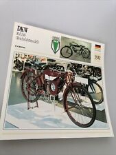 DKW RM 148 Reichsfahrtmodell 1922 carte moto de collection Atlas Allemagne