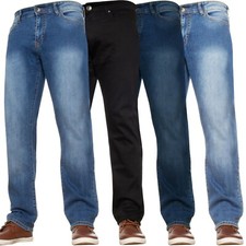 Hommes Stretch Jeans Décontracté Travail Droit Jambe Standard Grand Tout Tailles