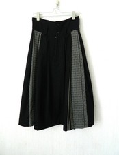 COMME des GARCONS ancienne adorable jupe plissée '89 gabardine tissée à motifs