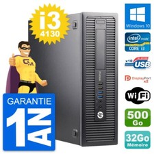 PC HP ProDesk 600 G1 SFF Intel i3-4130 RAM 32Go Disque 500Go Windows 10 Wifi