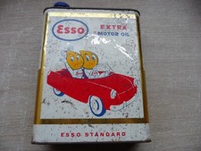ANCIEN BIDON D'HUILE ESSO EXTRA MOTOR OIL