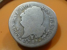 LOUIS XVI - 15 SOLS (ARGENT) AU GENIE - 1791 I (LIMOGES) - RARE & QUALITE TB !