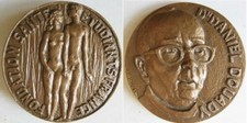 Médaille en Bronze 1979 Étudiants France, Nu Nue, Docteur D. Douady, par Mougin