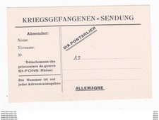Carte en franchise militaire - Prisonniers de guerre - St Fons